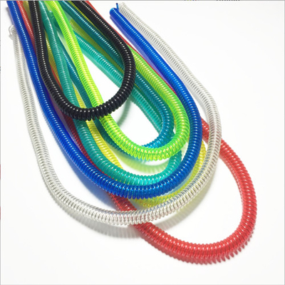 Stainless Steel Wire Strong Colored Custom Coiled Cords For Protection Leashes