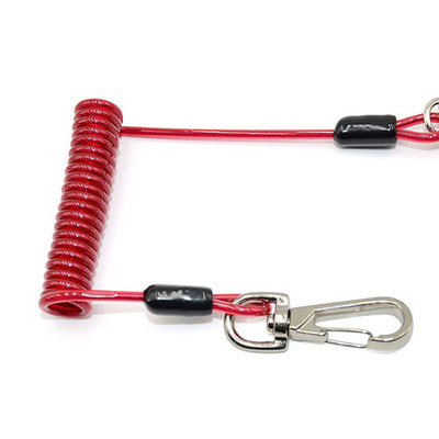 Fashion Red Plastic Wire Coil Tool Lanyard Fall Protection Aerial Work Hand Tools