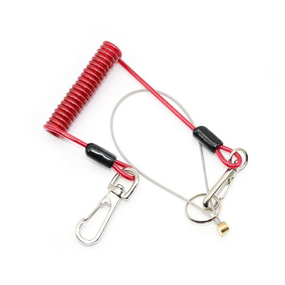Fashion Red Plastic Wire Coil Tool Lanyard Fall Protection Aerial Work Hand Tools
