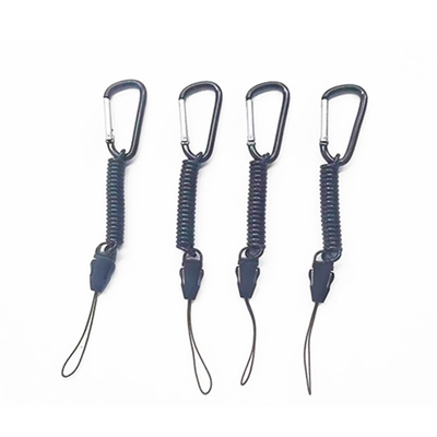 Smart Short Connecting Flex Coil Tether And Cell Phone Nylon Loop 1.2MM