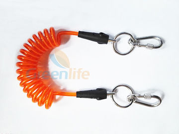Innovative PU Tubing Safety Lanyards For Tools , Clamped Ends Tool Safety Lanyards