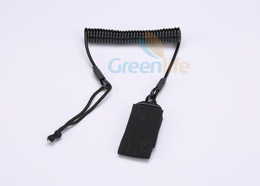 Police Retention Device Coiled Security Tethers , Tactical Pistol Sling With Belt 