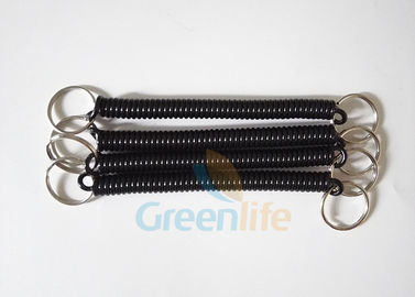 Flexible TPU Retractable Coil Cord Tether With Both Ends Split Rings