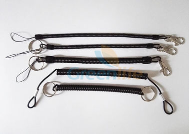 2.3 MM Line Diameter Coiled Key Lanyards Safety Tool With Clip / String