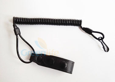 Leather Belt Loop Tactical Pistol Lanyard Coiled Customized Full Extension