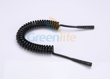 Black Surfboard Custom Coiled Cable High Strength With Connectors PU Tubbing