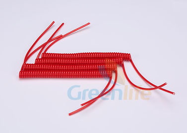 Polyurethane Tubing Custom Retractable Coil Cord , 15cm Long Jet Ski Kill Cord