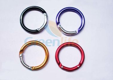 Aluminum Light Round Shape Carabiner Snap Hook Connecting Ring For Security