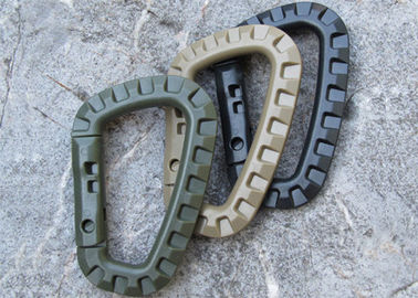 Army Green Plastic Big Snap Hook Carabiners Customized Bone Shape 85 * 56mm