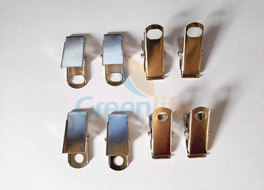 Smooth Surface Metal Bulldog Clips Customized Nickle Plated Light - Weight