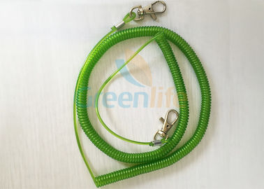 Custom Green Wire Fishing Rod Safety Leash Tethers With Thumb Triggers Extended 8M