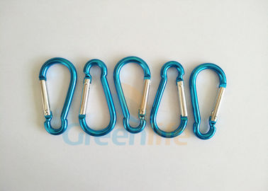 Fashion Lake Blue Aluminum Carabiner Clips 5CM Gourd Shape Carabiner Holder With Silver Pole