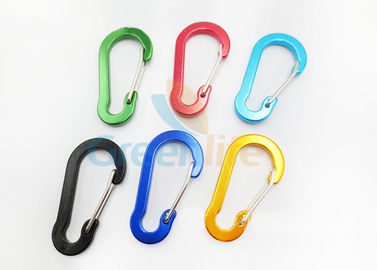 Flat Gourd Shape Colored Fast Clip Carabiner Snap Hook Customized Size Multi - Usage