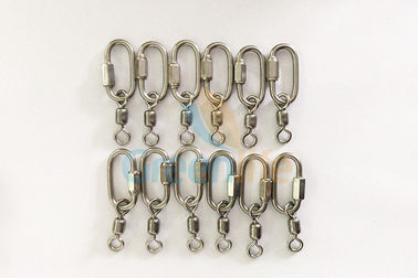 Stainless Steel Oval Lanyard Accessories Fast Connection Ring M4 With Super Swivel Load 500KG