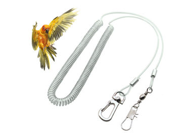 Long Spring Parrot Safe Rope Straps Securing Wire Inside Platic Clear PU Coated