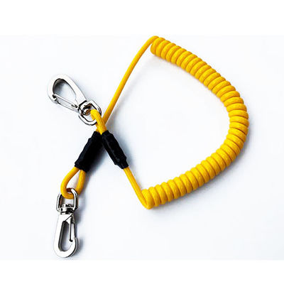 TPU Coated Expandable Stainless Steel Coiled Clip Lanyard 7.0MM
