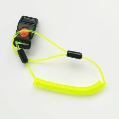 Green Plastic Spiral Hard Hat 2mm Cord Tether Coil Strap