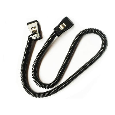 Anti Dropping Pantone 7mm Plastic Coil Strap Retainer With Clips