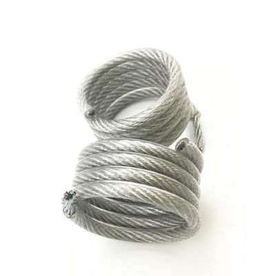 EVA 8.0mm Stainless Steel Spring Coil Clear PU Cable