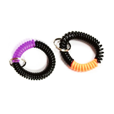Panton Colors TPU EVA Plastic Coil Bracelets With Key Split Ring