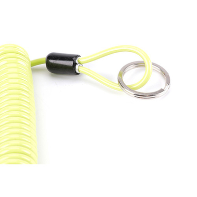 Quick Release 2.0mm Dia Spring Tool Lanyard PU Coating Coil