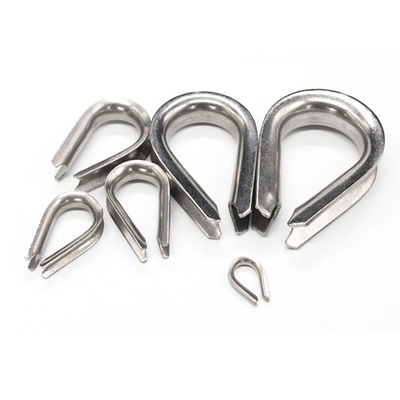 Stainless Steel Wire Rope Thimble Chicken Heart Ring Wire Rope Clamps For Lanyards