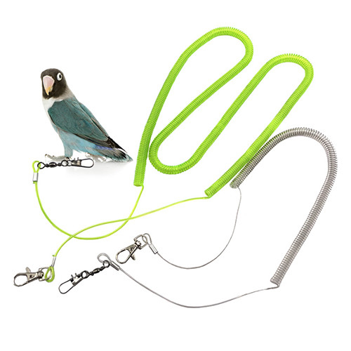 Transparent Green Birds Flying Rope Plastic Covered Steel Wire Bird Expanding Security Rope