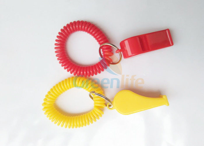 Key Holders Sport Whistle Coiled Wrist Key Chains Flat Weld Light - Weight