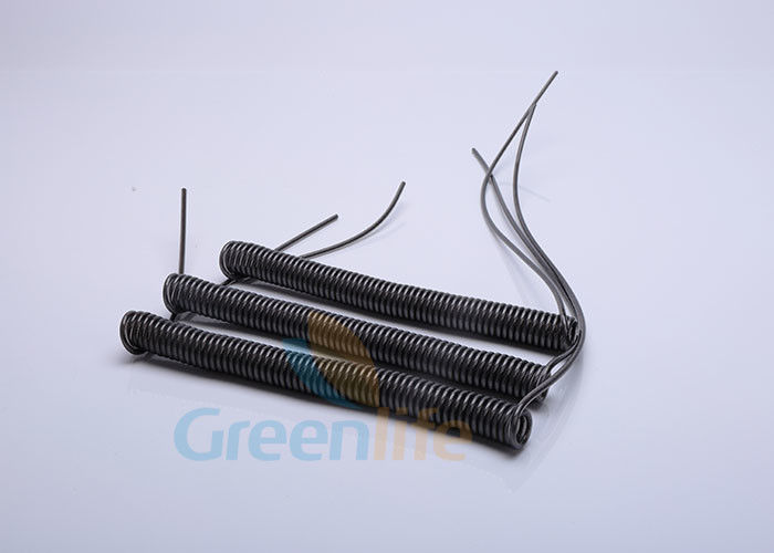 Flexible Wire Custom Coiled Cable 3.0MM Diameter Transparent Black Leash