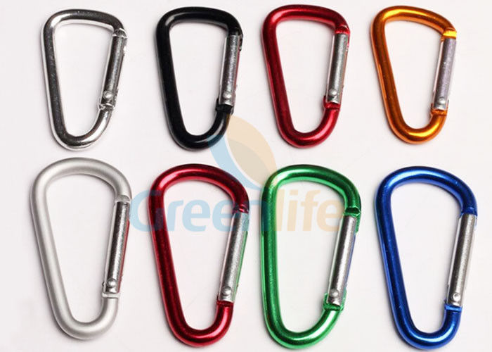 Anti - Lost Metal Carabiner Clip D Hooks Standard Different Colors For Lanyards