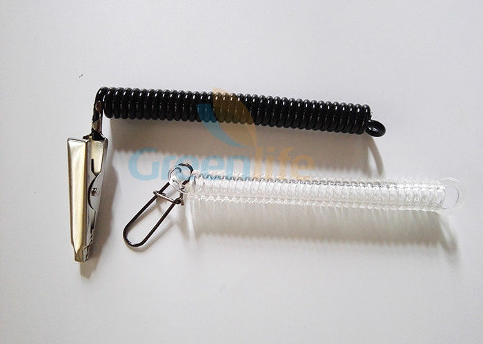 Extendable Coil Strap With Alligator Clip / Simple Pin Customized Spring Coil Lanyard