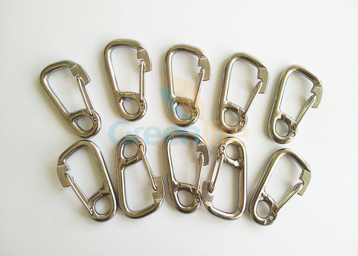Stainless Steel D Ring Hooks / Snap Carabiner Hook With Eye And Lock Hardware