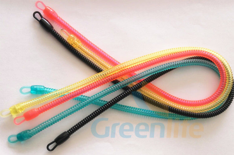 Stretchable Plastic Spiral Key Holder Translucent Colors Customized Length