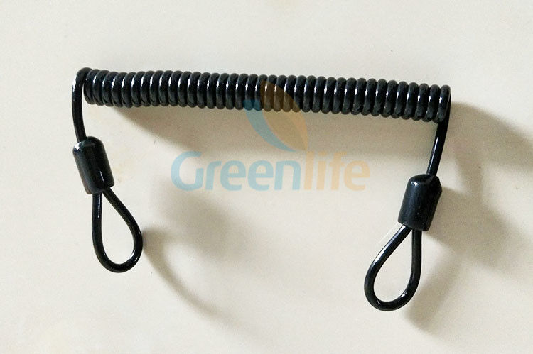Elasticated Black Bungee Tool Lanyard 2.0 - 7.0MM With Double Loops
