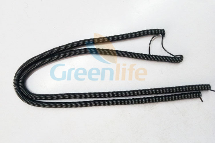 Black Safety Custom Coiled Cable 1 Meter Length For Stopdrop Tooling