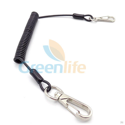 Split Ring 1.5m 5.0MM Spring Tool Lanyard For Fall Protection