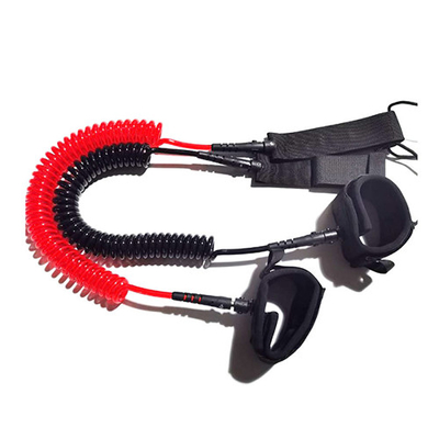 10'' Length Stretchable High Quality Black / Red Coiled SUP Leashes