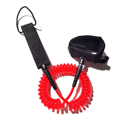 10'' Length Stretchable High Quality Black / Red Coiled SUP Leashes