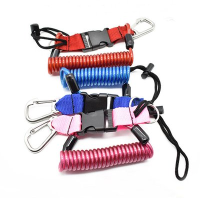 Scuba Diving Quick Release Coil Lanyard Colored Coiled Leashes