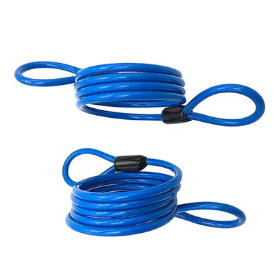 Double Loop Ends Coiled Tether TPU Customized Blue Short Smart