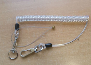 Snap Hook Curly Cord Lanyard 1.5m Extended PU Adjustable Unique Swivelling