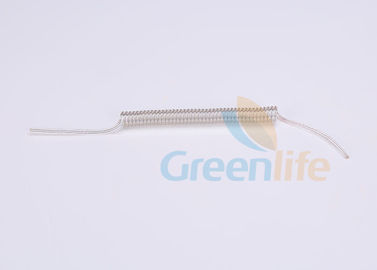 Elastic Plastic Spring Coil Part Clear PU Coated Wire Core With Custom Tail Ends