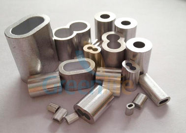 Various Size / Shape Aluminum Crimp Sleeves For Lanyard Assembly Light Weight