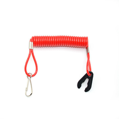 Motor Engines Kill Cord Lanyard Universal Red Plastic Spring Style