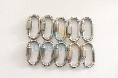 Fast Connecting Carabiner Lanyard Parts Stainless Steel 304 Oval Shape Original Color