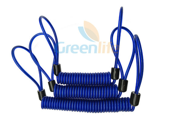 6.0mm Cord PU Coating Expanding Coil Lanyard Stainless Steel