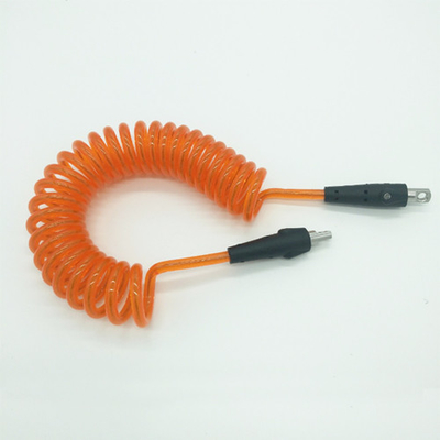 Orange Coil Tool Lanyard 1.5M Retracted Long For Safety Scaffolding