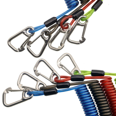 316 Stainless Steel Clips Coiled Tool Lanyard