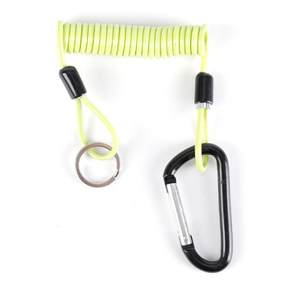 Quick Release 2.0mm Dia Spring Tool Lanyard PU Coating Coil