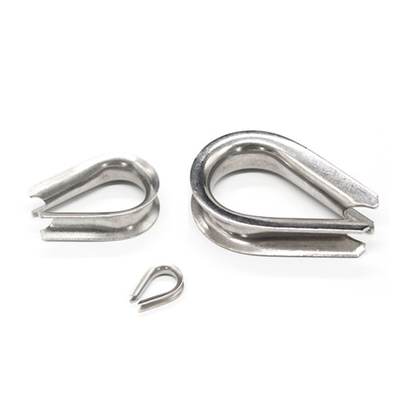 Stainless Steel Wire Rope Thimble Chicken Heart Ring Wire Rope Clamps For Lanyards